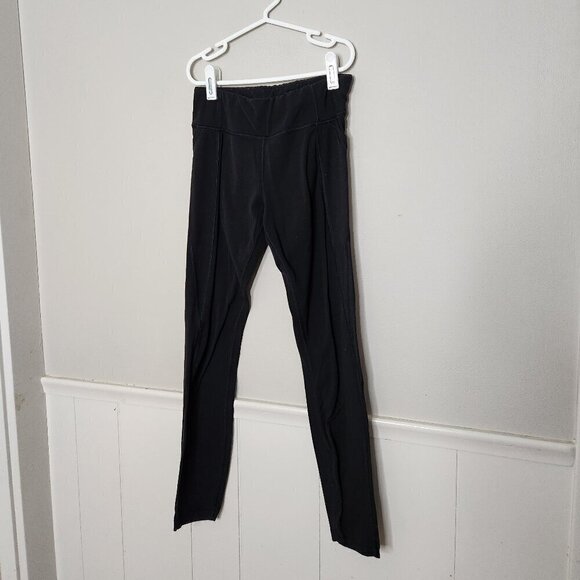 ATHLETA GIRL Solid Black Mesh Stash Your Treasures Leggings - Picture 1 of 7